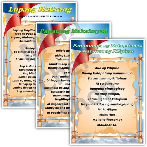 makabayan poster making easy|Lupang Hinirang Printable Decor .